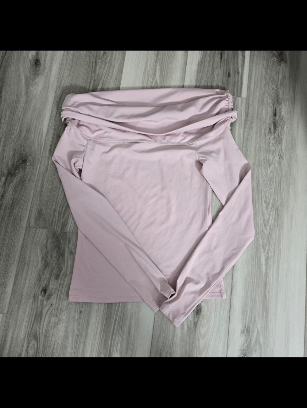 H&m Women’s Off-Shoulder Long Sleeve Top - Light Pink Sz M